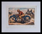 Emma Wildfang - Totoro with Bing motorcycle with racer -