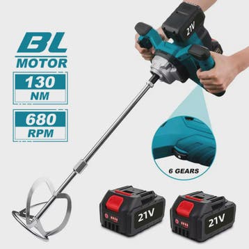 Accu Cementmixer 6-Speed Brushless - Mortel, Gips & Verf Men, Verzenden, Nieuw
