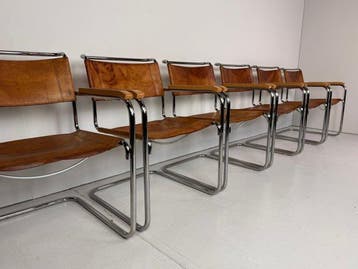 Thonet - Mart Stam - Eetkamerstoel (6) - S34 Cantilever -