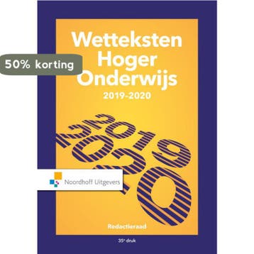 Wetteksten hoger onderwijs 2019-2020 - Uittenbogaard, Verzenden, Gelezen, Uittenbogaard