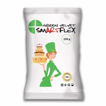 SmartFlex Fondant Groen Velvet 250g, Hobby en Vrije tijd, Taarten en Cupcakes maken, Verzenden, Nieuw