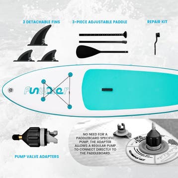 FunWater Stand Up Paddling Board Opblaasbaar SUP-board met p, Verzenden, Zo goed als nieuw