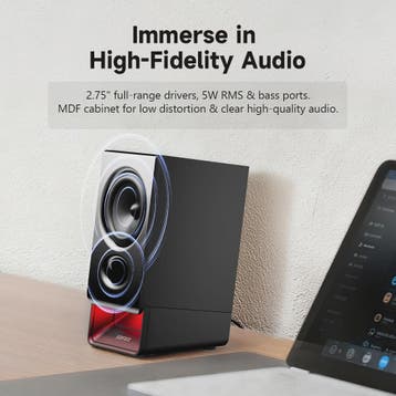 Edifier R20BT Bluetooth Boekenplank Speakers met Ambient Lig, Verzenden, Nieuw