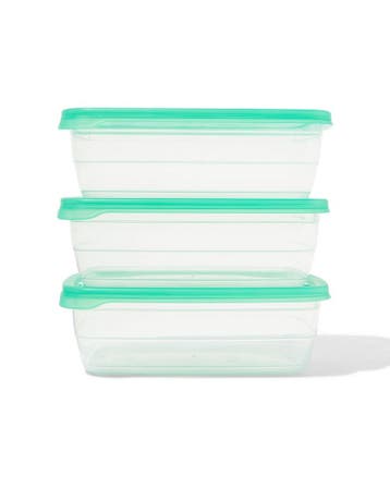 HEMA Vershoudbakjes 1.2L - 3 stuks, Verzenden, Nieuw