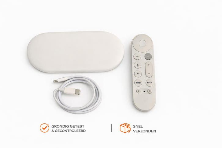Google streamer 4K met Google TV, Audio, Tv en Foto, Mediaspelers, Zo goed als nieuw, Verzenden