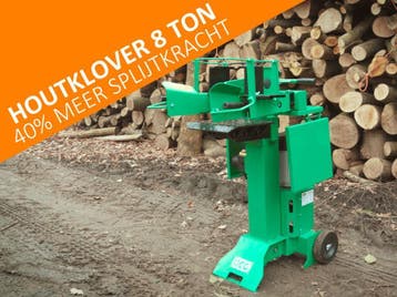 Houtklover 8 ton 230/400v- Scherp geprijsd! 52cm klooflengte, Staand, ACG, Nieuw, Ophalen of Verzenden