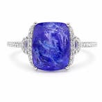 Zonder minimumprijs - Ring Platina - 5.86ct. tw. Tanzaniet -, Nieuw