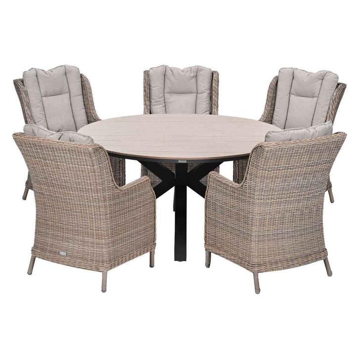 Garden Impressions Marbella tuinset 6-delig vin. willow -, Tuin en Terras, Tuinsets en Loungesets, Verzenden