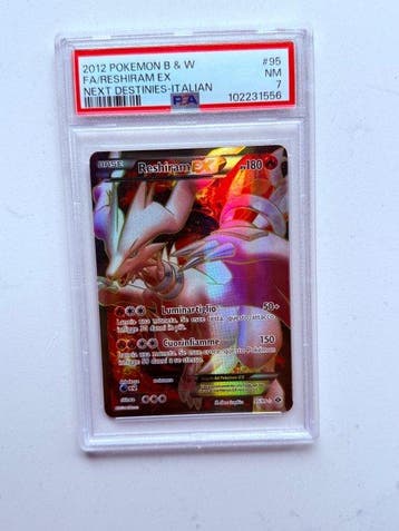 Pokémon - 1 Graded card - Reshiram #95 Foil, Full art,, Hobby en Vrije tijd, Verzamelkaartspellen | Pokémon, Nieuw
