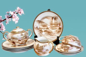 Mount FujI Nihon • Rare Vintage - Set theekopjes (11) -