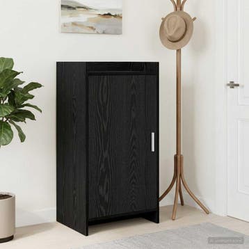 vidaXL Schoenenkast Zwart eiken 48 x 36 x 92 cm Bewerkt hout, Verzenden, Nieuw