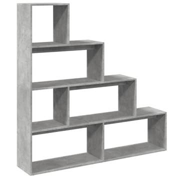 Boekenkast 143cm Betongrijs | Tweedekansje | OP=OP, Ophalen of Verzenden, Zo goed als nieuw