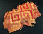 Chancay-cultuur textielfragment met geometrische