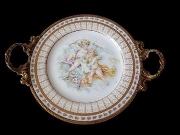 Schotel - Limoges porselein centrestuk met allegorieën van, Antiek en Kunst