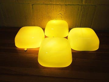 Wandlamp (4) - Glas, Staal