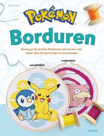 Pokémon borduren | 9789044767131 | Maria Diaz, Zo goed als nieuw, Maria Diaz