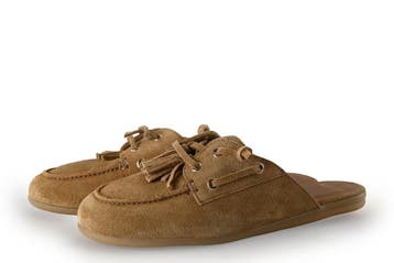 Manfield Instappers in maat 38 Beige, Kleding | Dames, Schoenen, Verzenden, Zo goed als nieuw, Manfield, Instappers