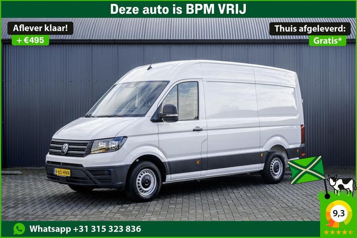 Volkswagen Crafter 2.0 TDI L3H3 Trendline | Facelift | 140PK, Auto's, Bestelauto's, Lease, Handgeschakeld, Wit, Zwart, Stof, Diesel