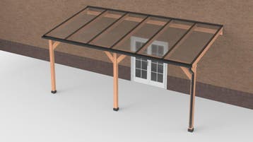 Douglas Terrasoverkapping Geschaafd Zwart Polycarbonaat, Nieuw