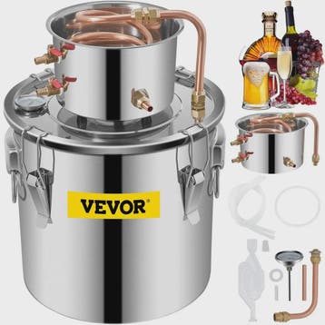 VEVOR Alcohol Distilleerder 5 Gallon - RVS Koper Distilleerk, Verzenden, Nieuw