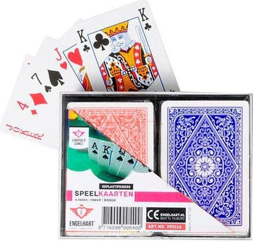 Speelkaarten in een Kunstof Etui | Engelhart -, Hobby en Vrije tijd, Verzenden, Nieuw