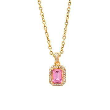 Hanger - 14 karaat Geel goud - 1.28ct. tw. Toermalijn -