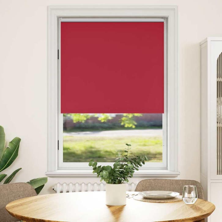vidaXL Rolgordijn verduisterend 84,4 x 175 cm stofbreedte 80, Huis en Inrichting, Stoffering | Gordijnen en Lamellen, Rood, Nieuw