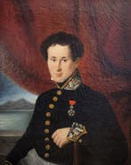 Julie Delamontre (XIX) - Retrato de oficial militar
