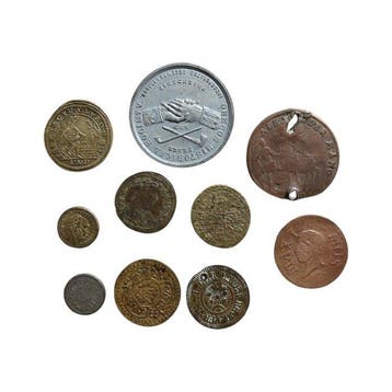Wereld. nurnberg. Lot of 10 medals and tokens, 16th to 20th