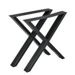 Stalen X tafelpoten set van 2 meubelpoot 69x72 cm zwart, Huis en Inrichting, Verzenden, Nieuw