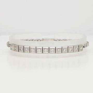 Armband - 18 karaat Witgoud Diamant (Natuurlijk), Nieuw