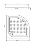 SALE - Siva 90x90 - Glans wit - Kwartrond - Douchebak -, Doe-het-zelf en Verbouw, Sanitair, Ophalen of Verzenden, Nieuw