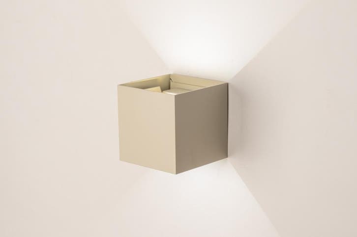 Rietveld Wandlampen - Beige, Zand - Metaal, Aluminium, Huis en Inrichting, Lampen | Wandlampen, Verzenden