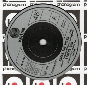 Status Quo - Break the rules + Lonely night (Vinylsingle..., Nieuw in verpakking