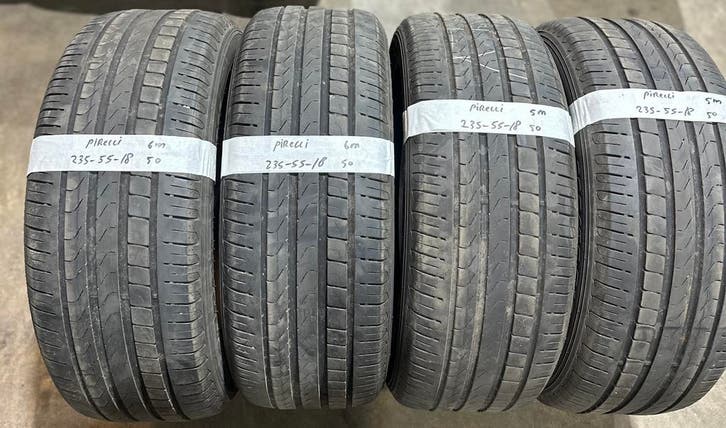 4x235-55-18 Pirelli zomer 2x5m 2x6m €50 per band 235 55 18, Auto-onderdelen, Banden en Velgen, 18 inch, Zomerbanden, 235 mm, Personenwagen