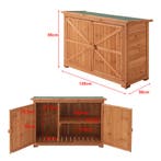 [en.casa] Tuinkast tuinschuur 128x50x88 cm houtkleurig, Verzenden, Nieuw
