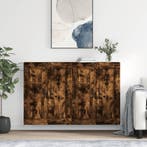 vidaXL Hangkasten 2 st bewerkt hout gerookt eikenkleurig, Huis en Inrichting, Verzenden, Nieuw, 50 tot 100 cm, Minder dan 100 cm