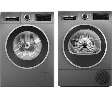 Bosch Wasmachine + Bosch Droger, Witgoed en Apparatuur, Wasmachines, Nieuw, 1200 tot 1600 toeren, Voorlader