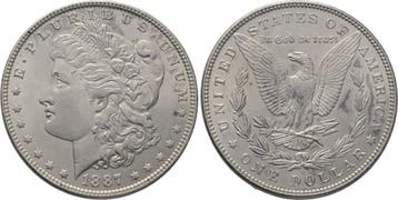 1 Dollar 1887 Vereinigte Staaten von Amerika Morgan Dollar, Verzenden