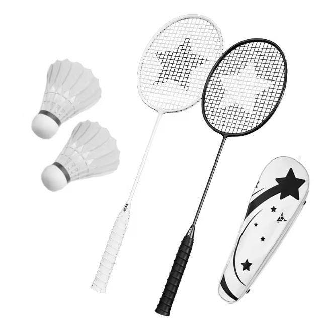 Professionele Badminton Set 2 Rackets met Tas en Shuttles, Sport en Fitness, Badminton, Nieuw, Verzenden