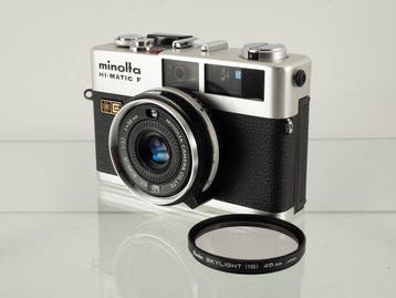 Minolta HI-MATIC F with Rokkor 2,7/38mm Meetzoeker camera, Audio, Tv en Foto, Nieuw
