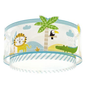 Veelkleurige kinderkamer plafondlamp kunststof, Jungle, Kinderen en Baby's, Kinderkamer | Inrichting en Decoratie, Ophalen of Verzenden
