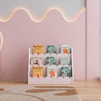 Kinderboekenkast Vestnes 48x61x30 cm roze en wit [en.casa], Verzenden, Nieuw