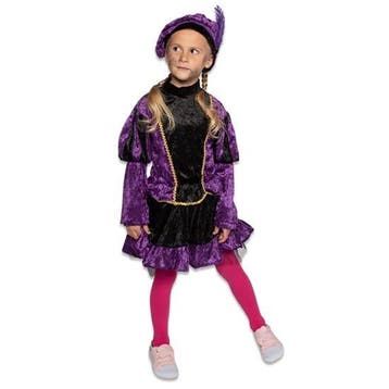 Pietenjurkje kind Paars/Zwart met petticoat, Ophalen of Verzenden, Nieuw