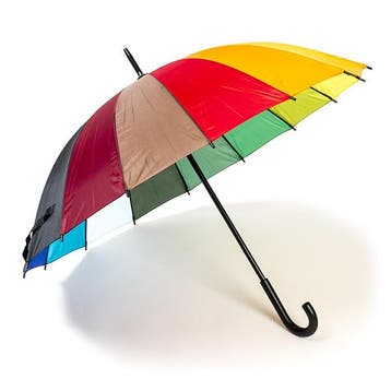 Paraplu | Ø 98 cm (Krom handvat, Regenboog), Sieraden, Tassen en Uiterlijk, Paraplu's, Verzenden, Nieuw