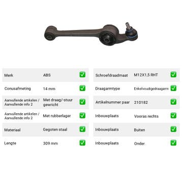 Draagarm Vooras rechts Buiten Onder Ford P100 1.6, Verzenden, Nieuw, Ford