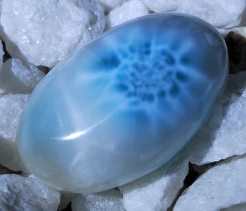 Cabochon Larimar van hoge kwaliteit-AAA ruw- Geen