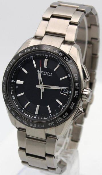Seiko - Selection Solar Radio Controlled World Time Black