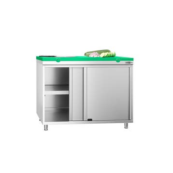 GGM Gastro | Gesloten RVS werktafel KOPENHAGEN PREMIUM - |, Verzenden, Nieuw in verpakking, Meubilair
