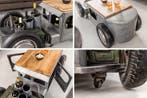 Vintage salontafel HOT ROD 160cm staal mangohout bartafel, Ophalen of Verzenden, Nieuw